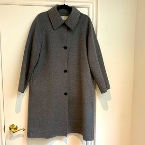 ARKET Grey 100% Wool coat - size L
